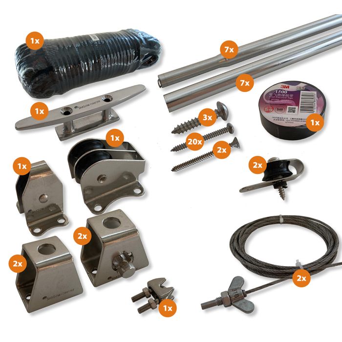 Katrol bevestigingsset harmonicadoek 2,00 meter main product photo