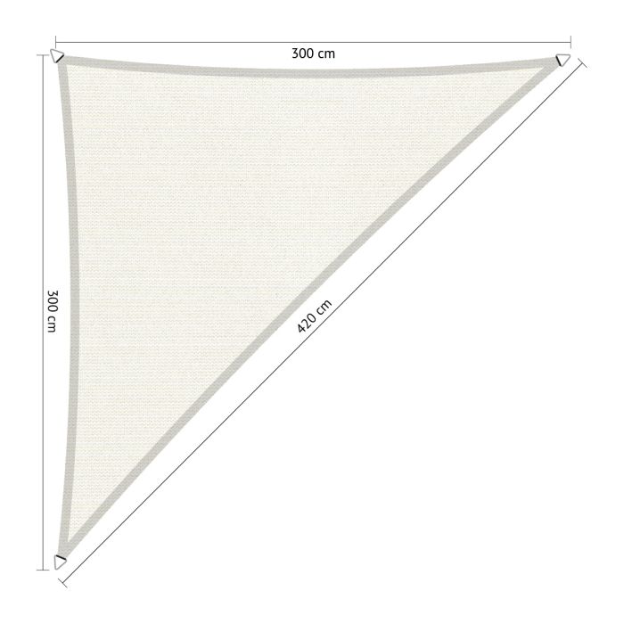 Schaduwdoek driehoek 90° 3,00x3,00x4,20 meter main product photo