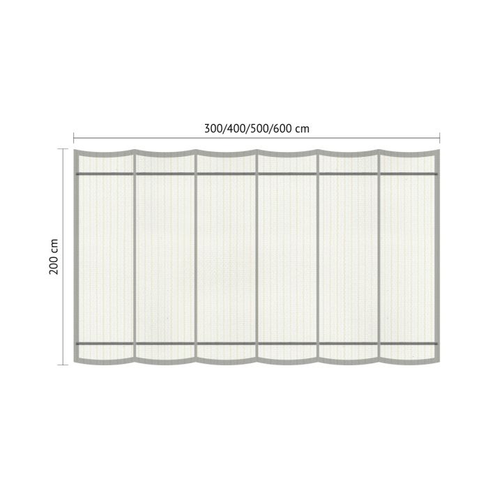 Harmonicadoek incl. bevestigingsset 2,00x3,00 Mineral White main product photo