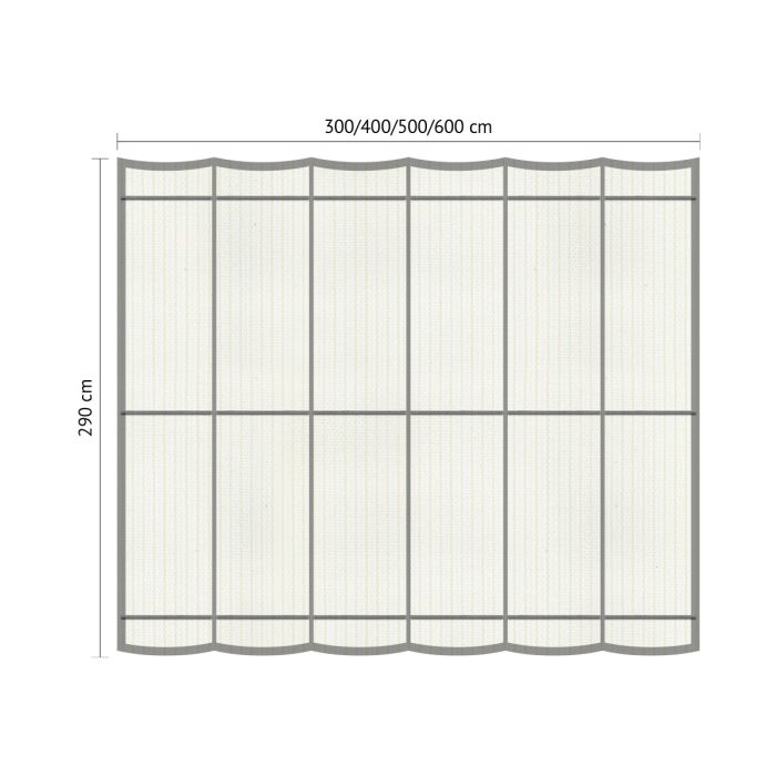 Harmonicadoek incl. bevestigingsset 2,90x3,00-Artic White main product photo