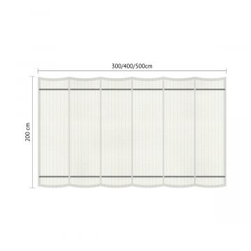 Harmonicadoek incl. bevestigingsset 2,00x4,00-Arctic White