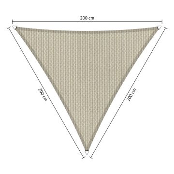 Schaduwdoek driehoek 2,00x2,00x2,00 meter