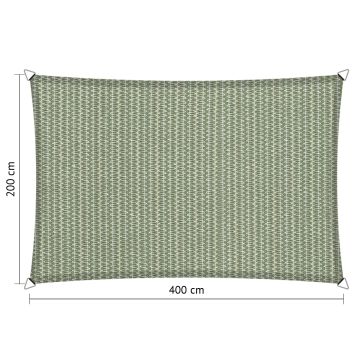 Schaduwdoek rechthoek 2,00x4,00 meter