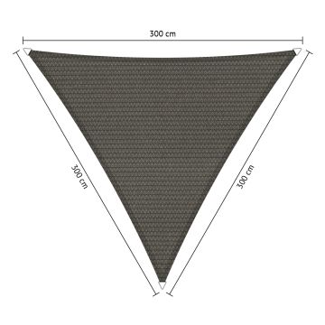 Schaduwdoek driehoek 3,00x3,00x3,00 meter