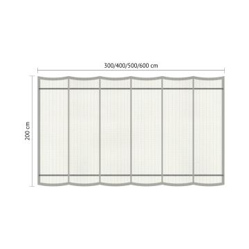 Harmonicadoek incl. bevestigingsset 2,00x3,00 Mineral White