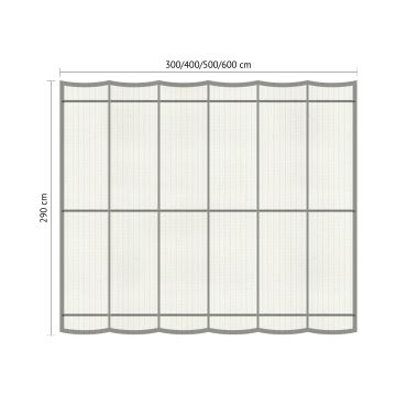 Harmonicadoek incl. bevestigingsset 2,90x3,00-Artic White